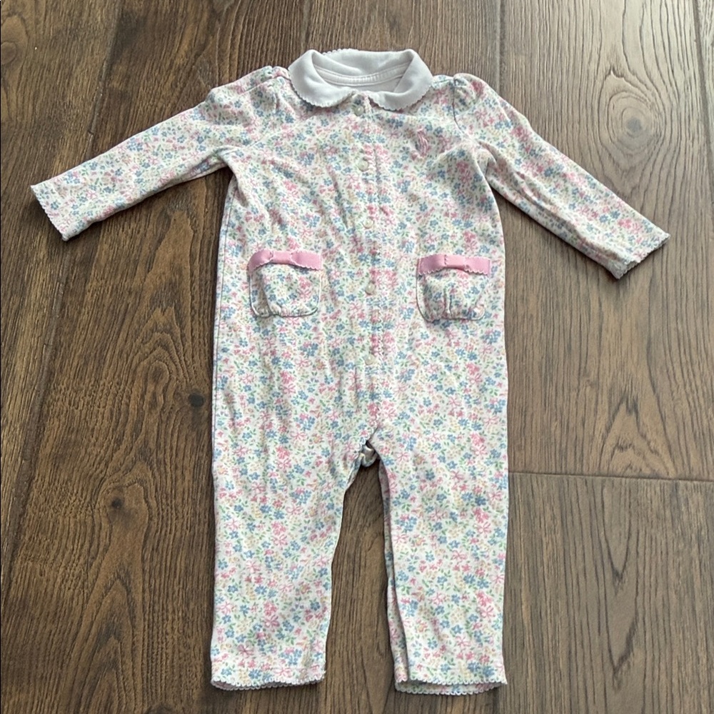 Ralph Lauren Floral Kids Bodysuit - Pink and White